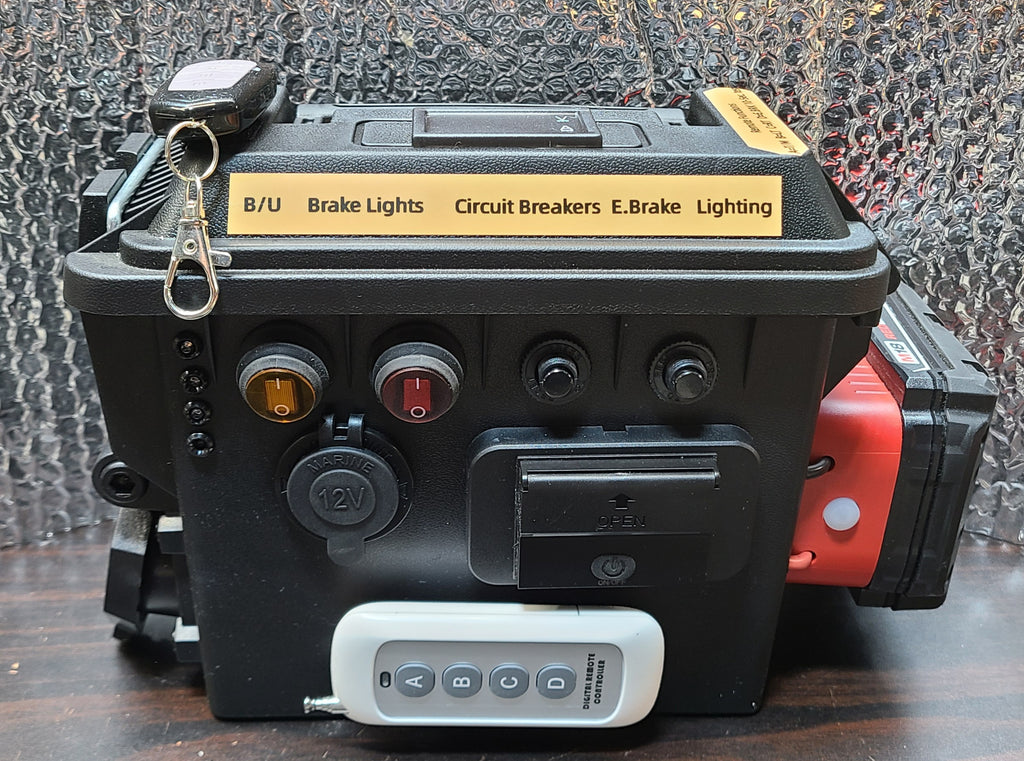 Trailer exterior lighting and electric brake tester using your Milwaukee M-18 tool battery
