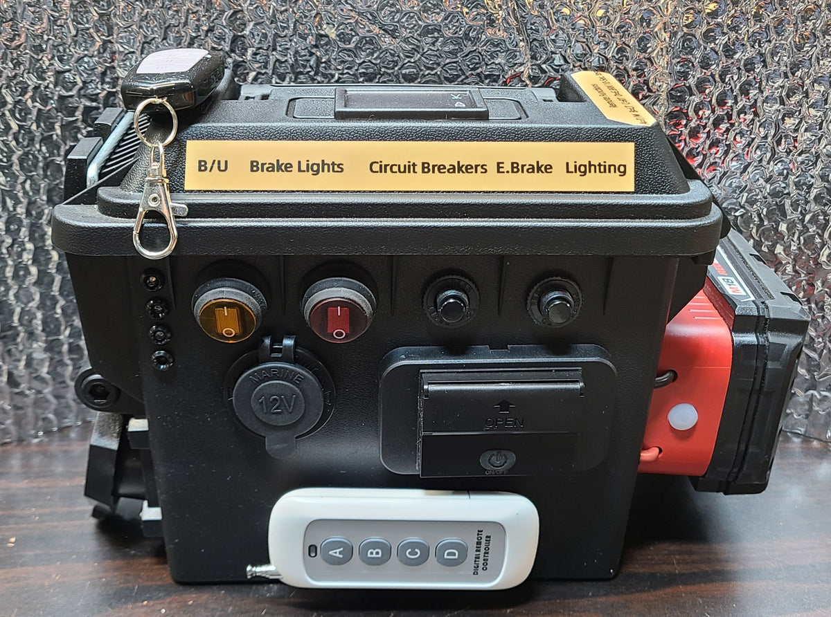 Trailer exterior lighting and electric brake tester using your Milwaukee M-18 tool battery