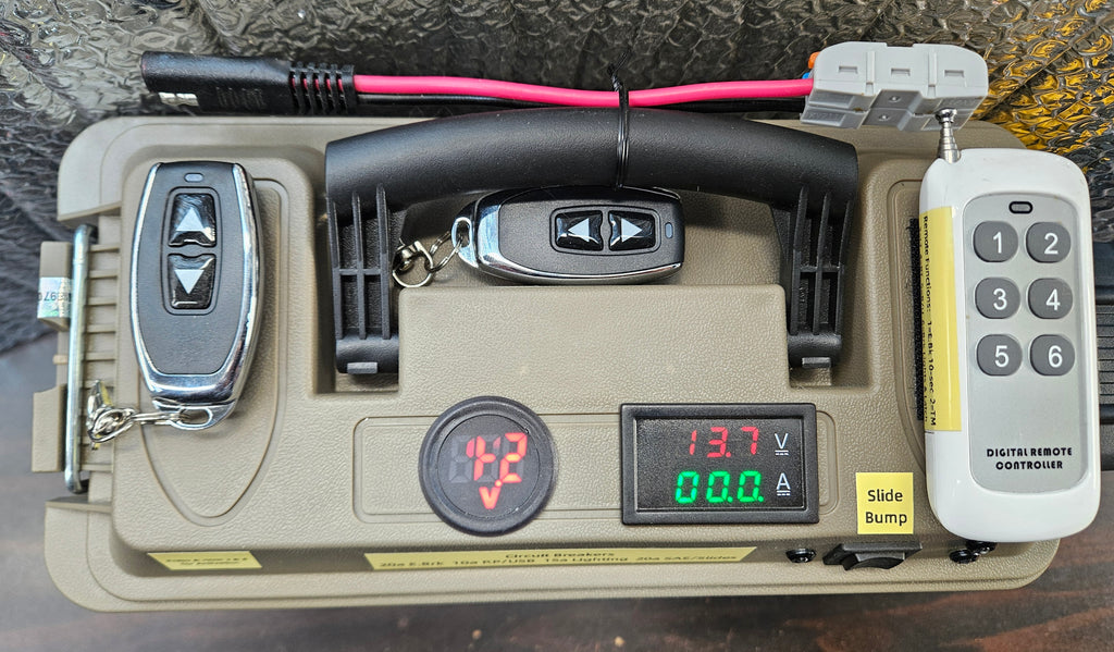RV Mobile Tech / Foreman Heavy Duty Remote Controlled RV Trailer Lights, Electric Brake and slide control DeWalt XR 20V