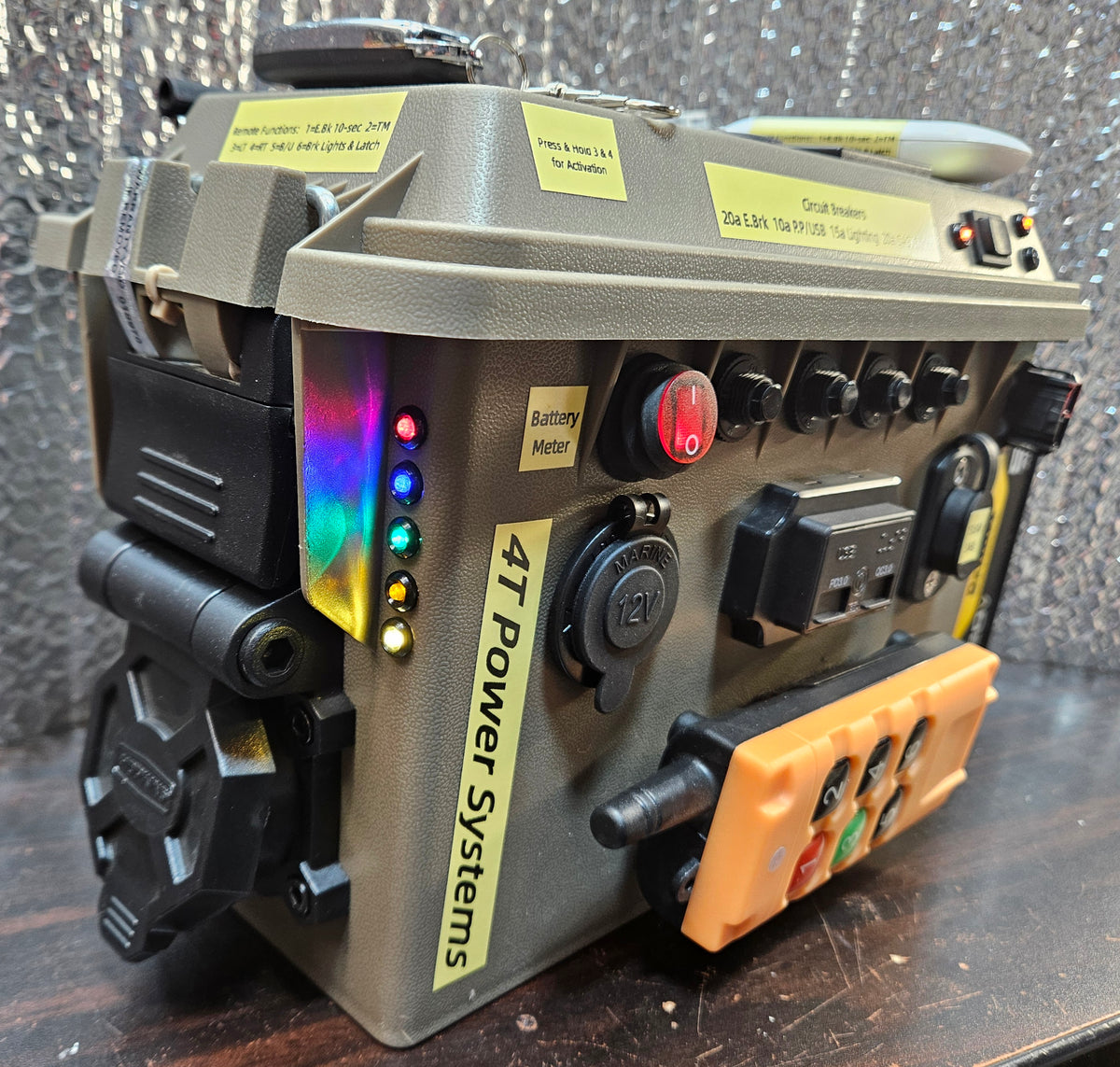 RV Mobile Tech / Foreman Heavy Duty Remote Controlled RV Trailer Lights, Electric Brake and slide control DeWalt XR 20V