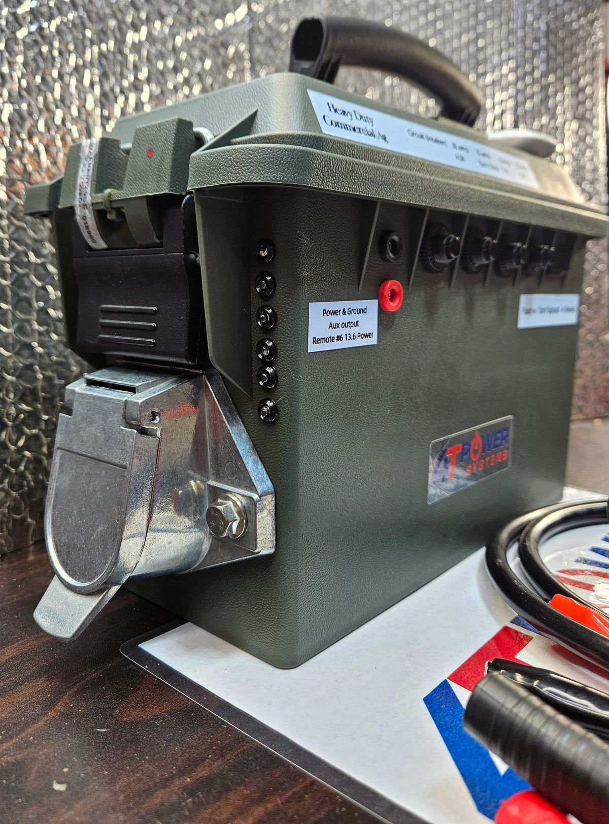 Remote Control "Heavy Duty" Commercial / Ag Semi Trailer Light Tester 7-Pin & Power Bank Milwaukee M18