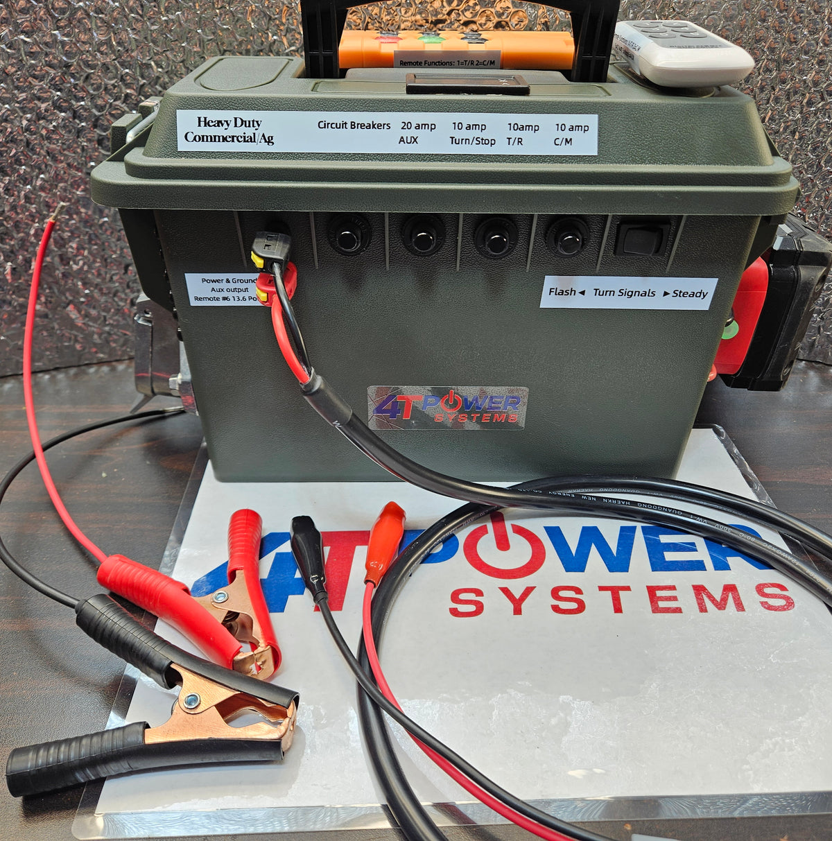 Remote Control "Heavy Duty" Commercial / Ag Semi Trailer Light Tester 7-Pin & Power Bank Milwaukee M18