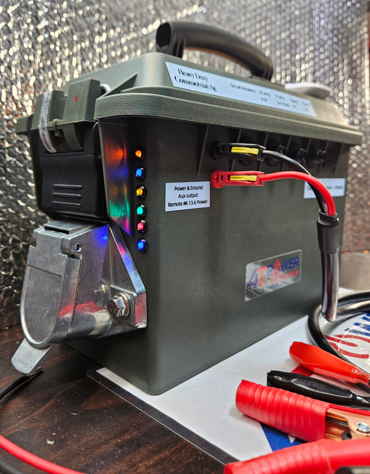 Remote Control "Heavy Duty" Commercial / Ag Semi Trailer Light Tester 7-Pin & Power Bank Milwaukee M18