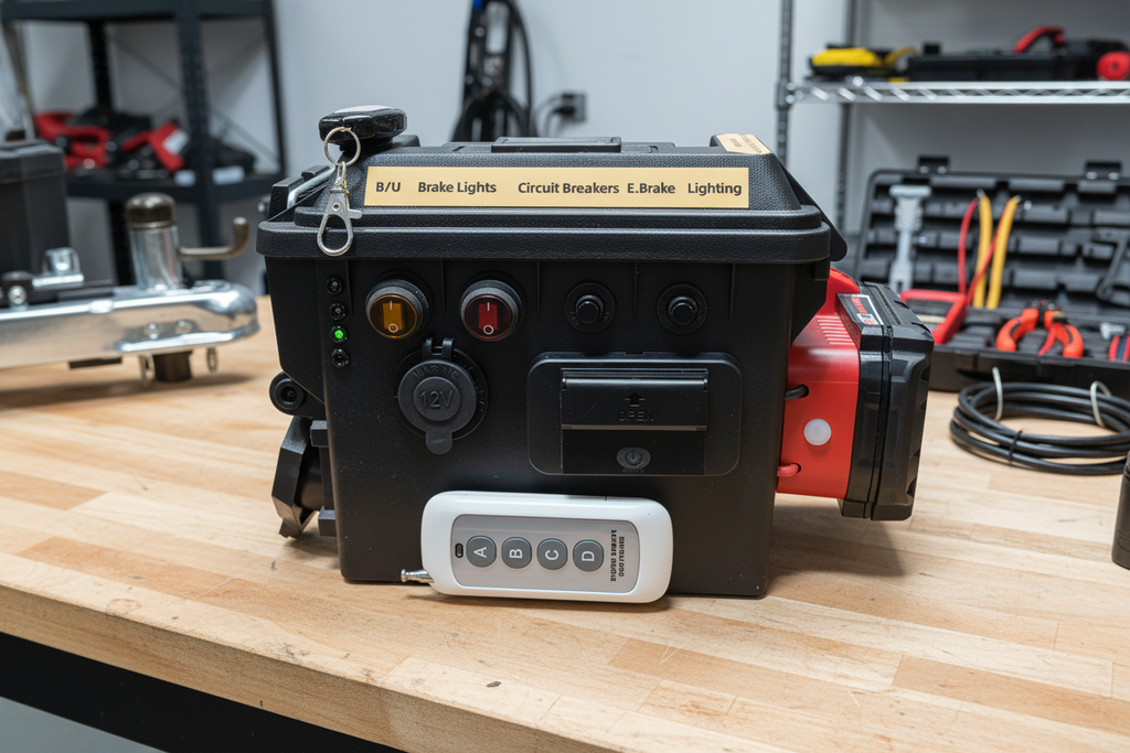 RV Trailer Light and Brake Tester with Milwaukee Battery
